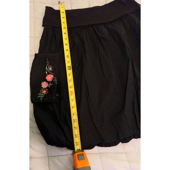 Flowers Floral/Womens/NWT Skirt/Puff Skirt/Stretch Black XL - Picture 13 of 15